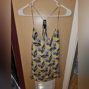 JCrew Floral Yellow Sleeveless Top Size 4T  100% Silk